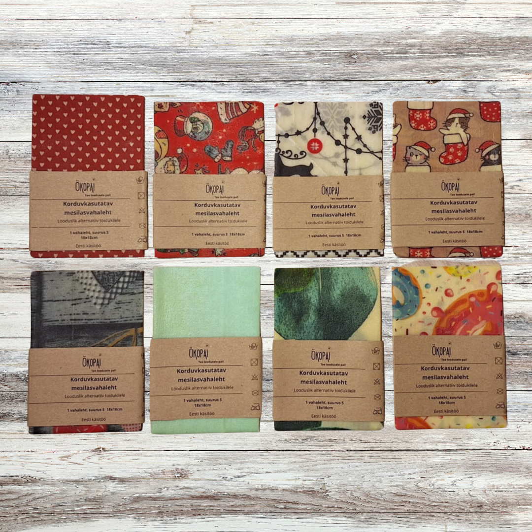 mesilasvahalehed, beeswax wrap