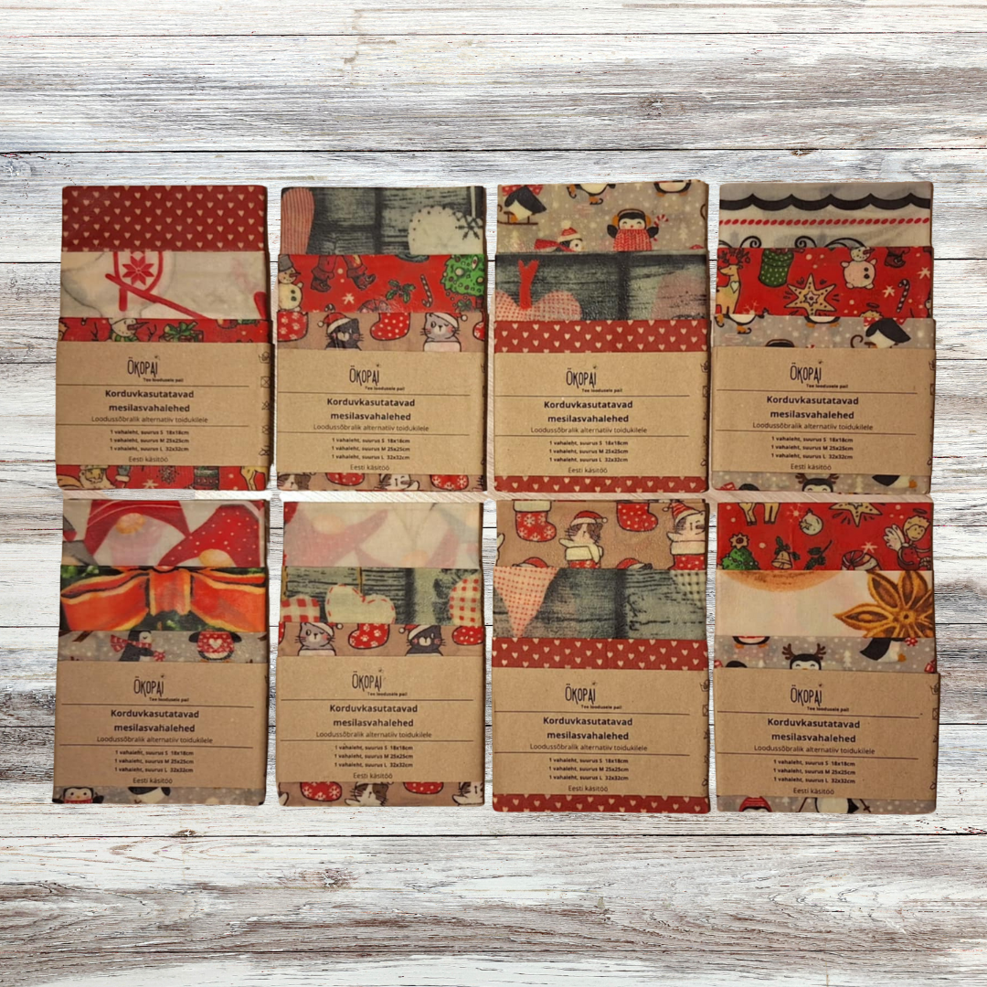 Mesilasvahalehed, beeswax wrap