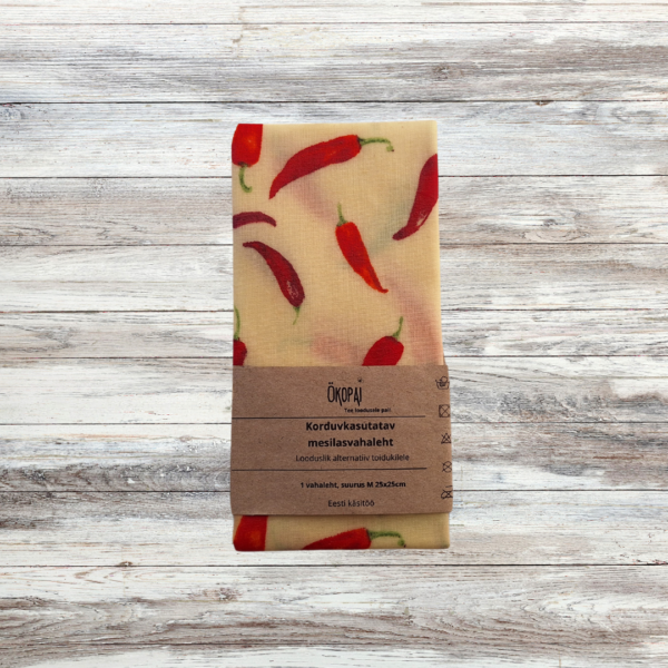 Korduvkasutatav mesilasvahaleht, reusable Beeswax Wrap
