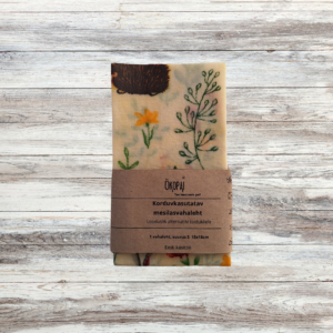 Korduvkasutatav mesilasvahaleht, reusable Beeswax Wrap