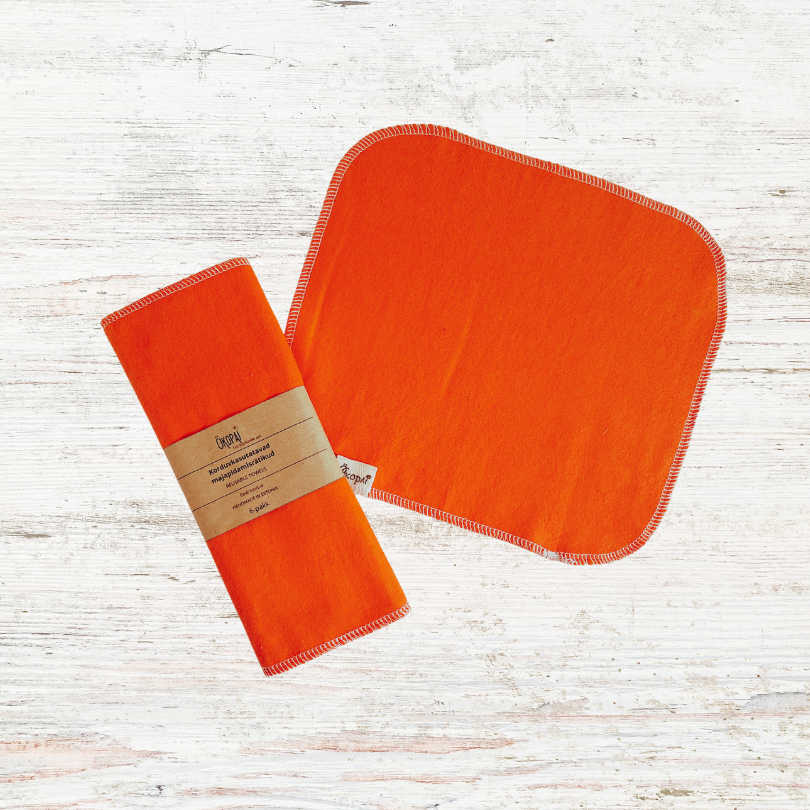 Majapidamisrätikud, reusable towels, Oranž