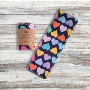 Intiimrätikud, korduvkasutatav tualettpaber, washable bidet towels cloth wipes, reusable toilet paper, Süda