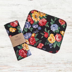 Majapidamisrätikud, reusable towels, Lilled